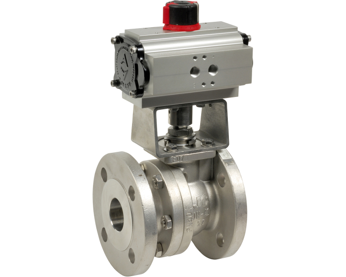 Stainless steel ball valve 540IIT + ADA/ASR pneumatic actuator